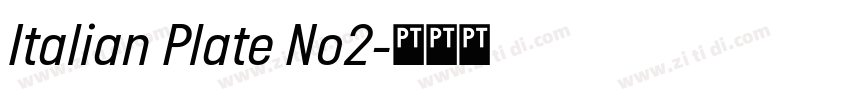 Italian Plate No2字体转换